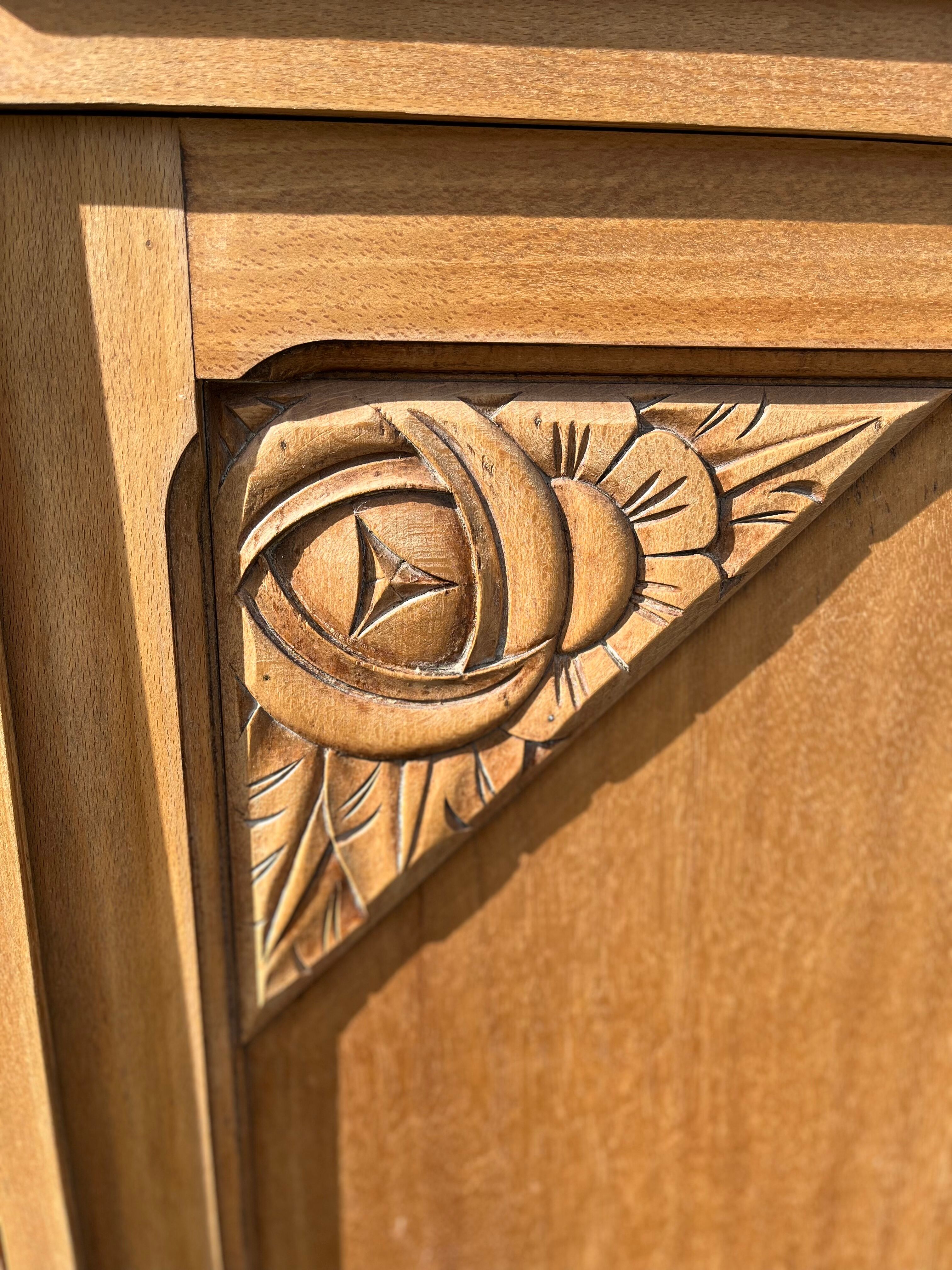 Art deco sideboard shell handles