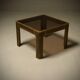 Table d'appoint brutaliste en bronze massif par Peter Van Heeck, Belgique, années 1970