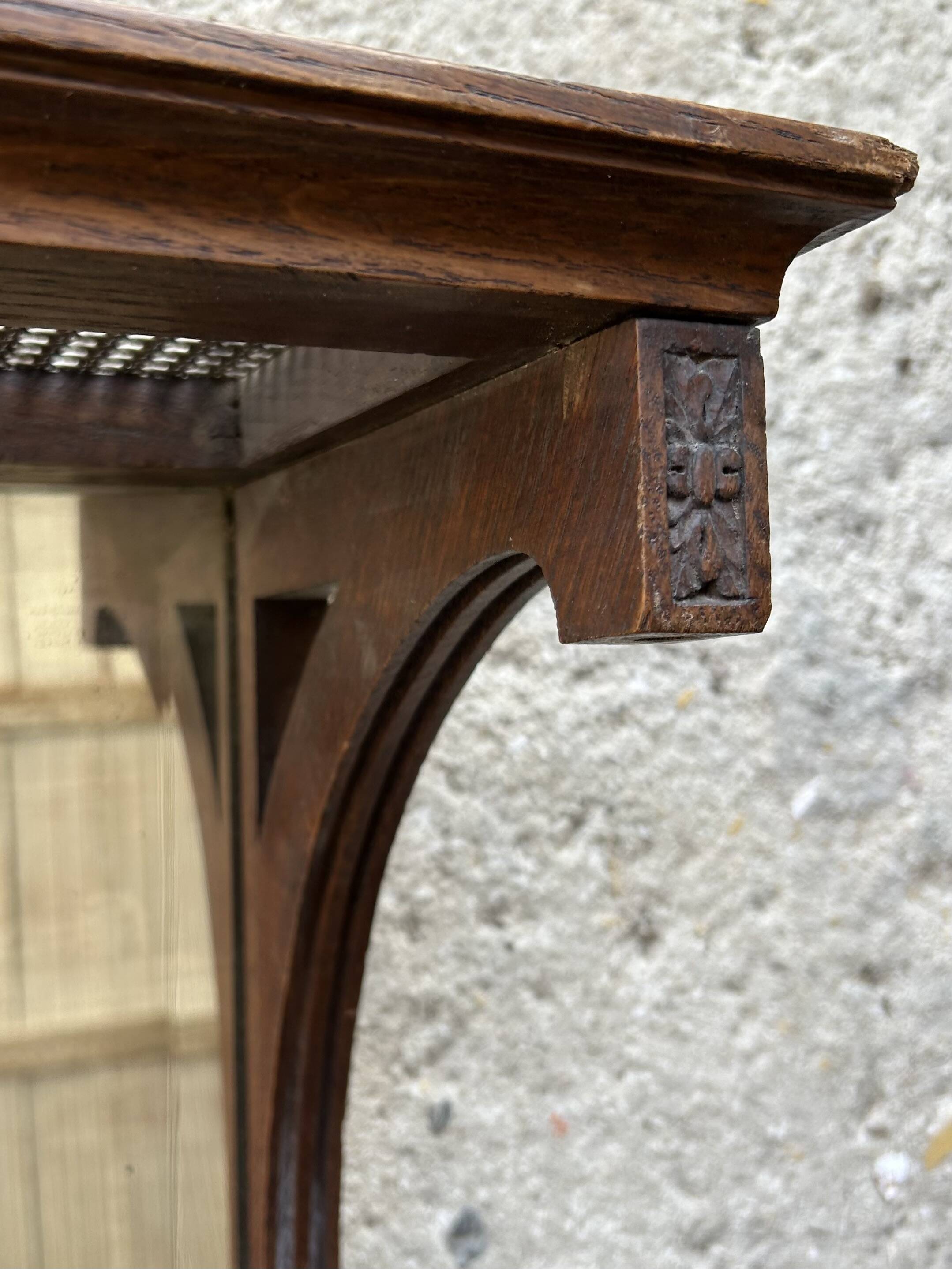 Antique coat rack/wall mirror