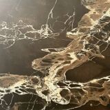 Table basse rectangulaire en résine marbre, design vers 1970