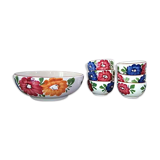 Salad dish and 6 cups