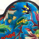 Flat square cut in Longwy enamels