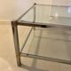 Table basse double plateau verre