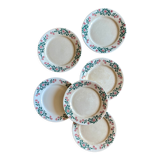 Set of 6 vintage dessert plates model Cécile by HBCM (lot 2)