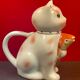 Teapot pouring zoomorphic cat chinese fish faience porcelain teapot cat