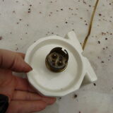 Porcelain or ceramic and art deco opaline wall light