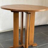 Vintage oak round side table