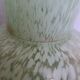 Green speckled glass vase from Clichy with gold threads.
