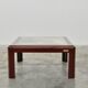 Vintage italian lacquered coffee table with mirror top & brass details from mario sabot