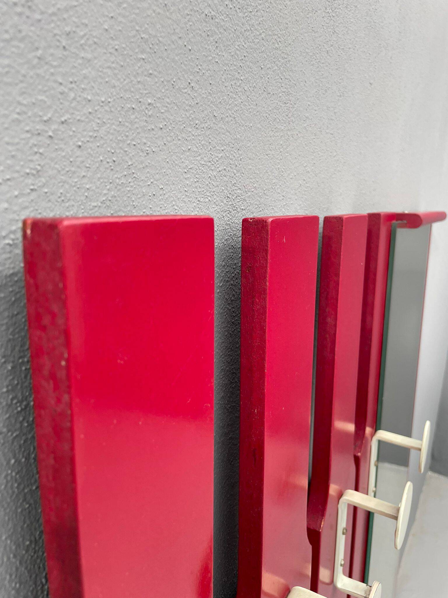 Vintage Wall-Mounted Coat Rack with Mirror and Drawer, 1960s, Czechoslovaki