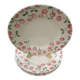 Set of 4 eit england cherry dessert plates