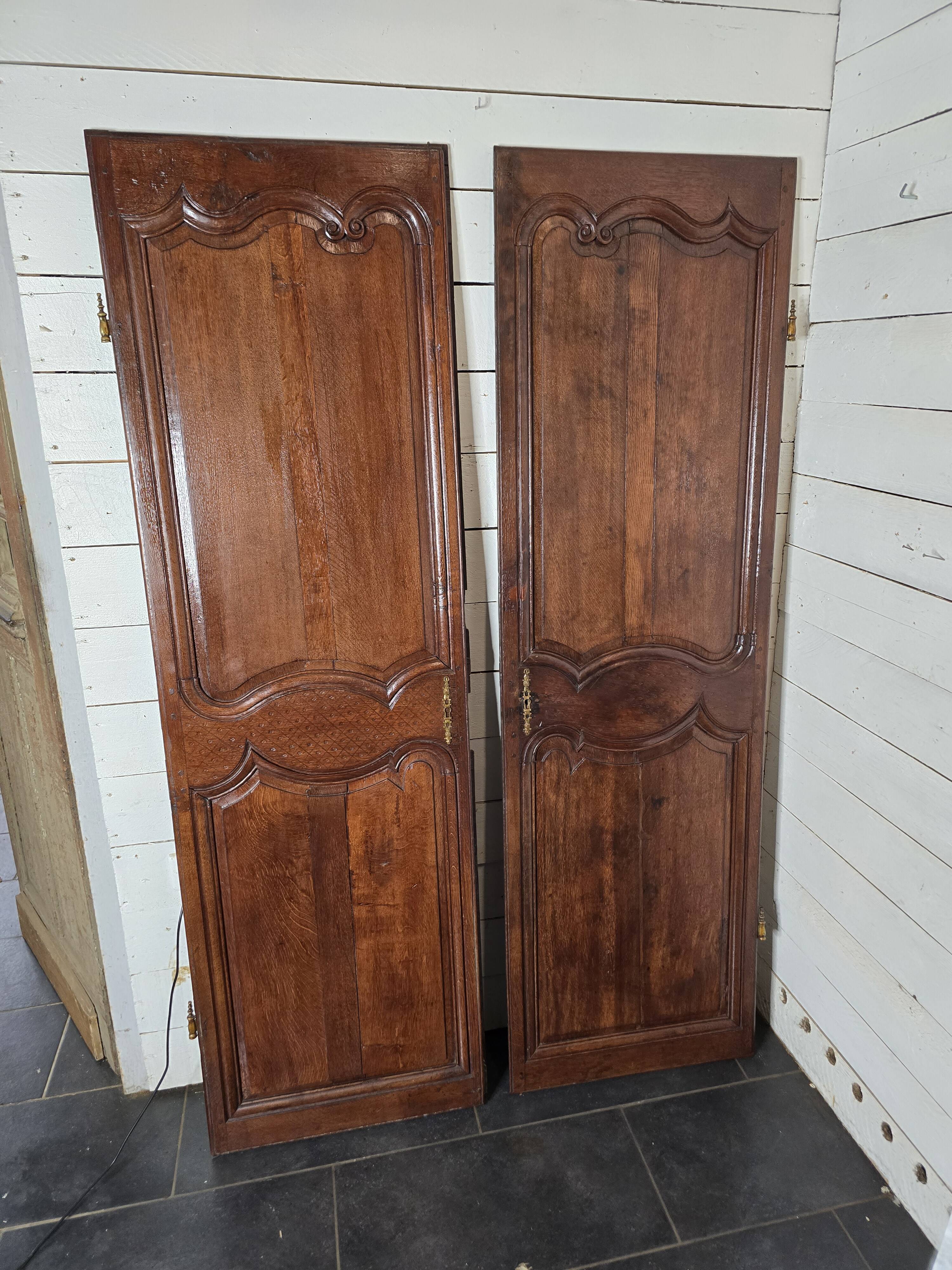 Pair of 19th century oak doors