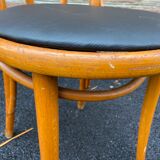 Set of 4 viennese curved wood chairs bistrot