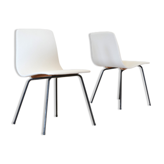 Pair of chairs "papyrus" of Pierre Guariche Steiner 1950