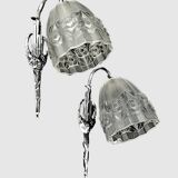 Paire d'appliques murales art deco degue