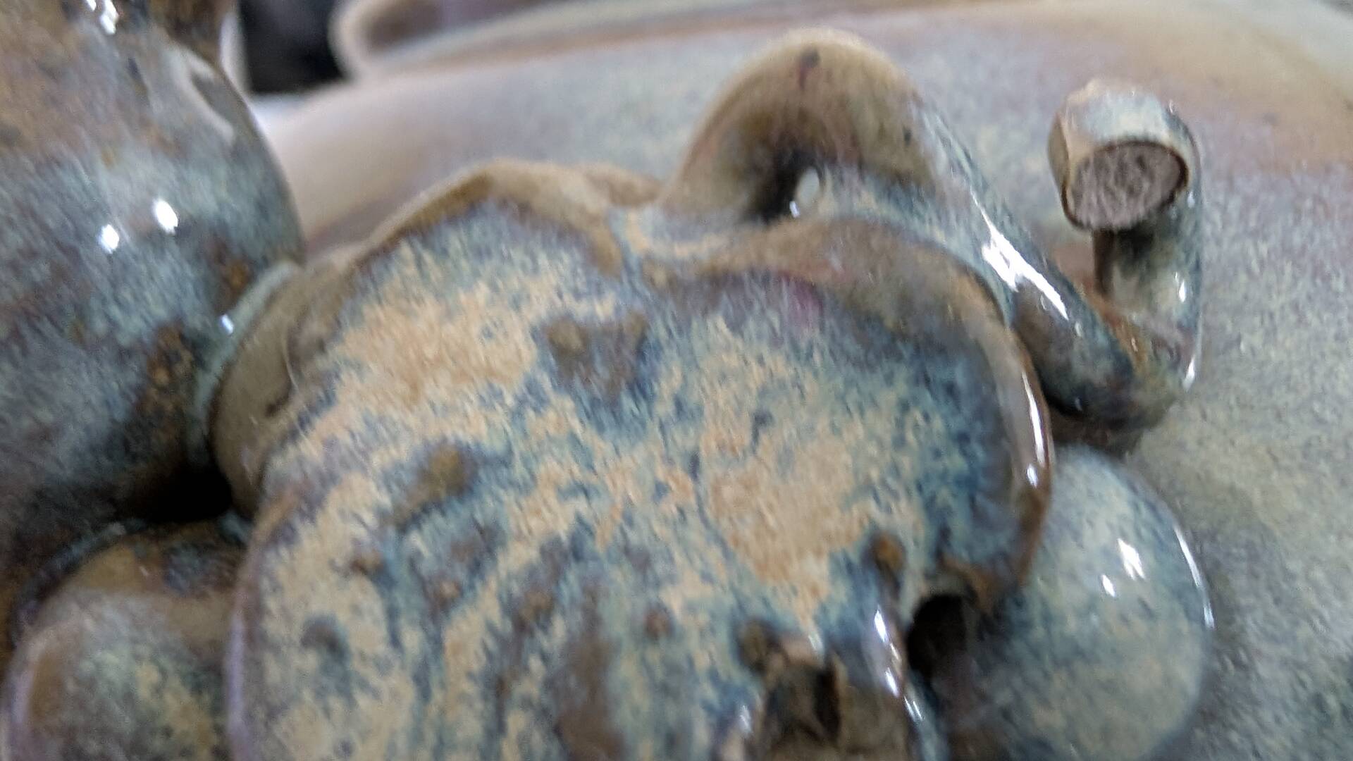 Stoneware vase signed JM – Jean-Marie Delahaye