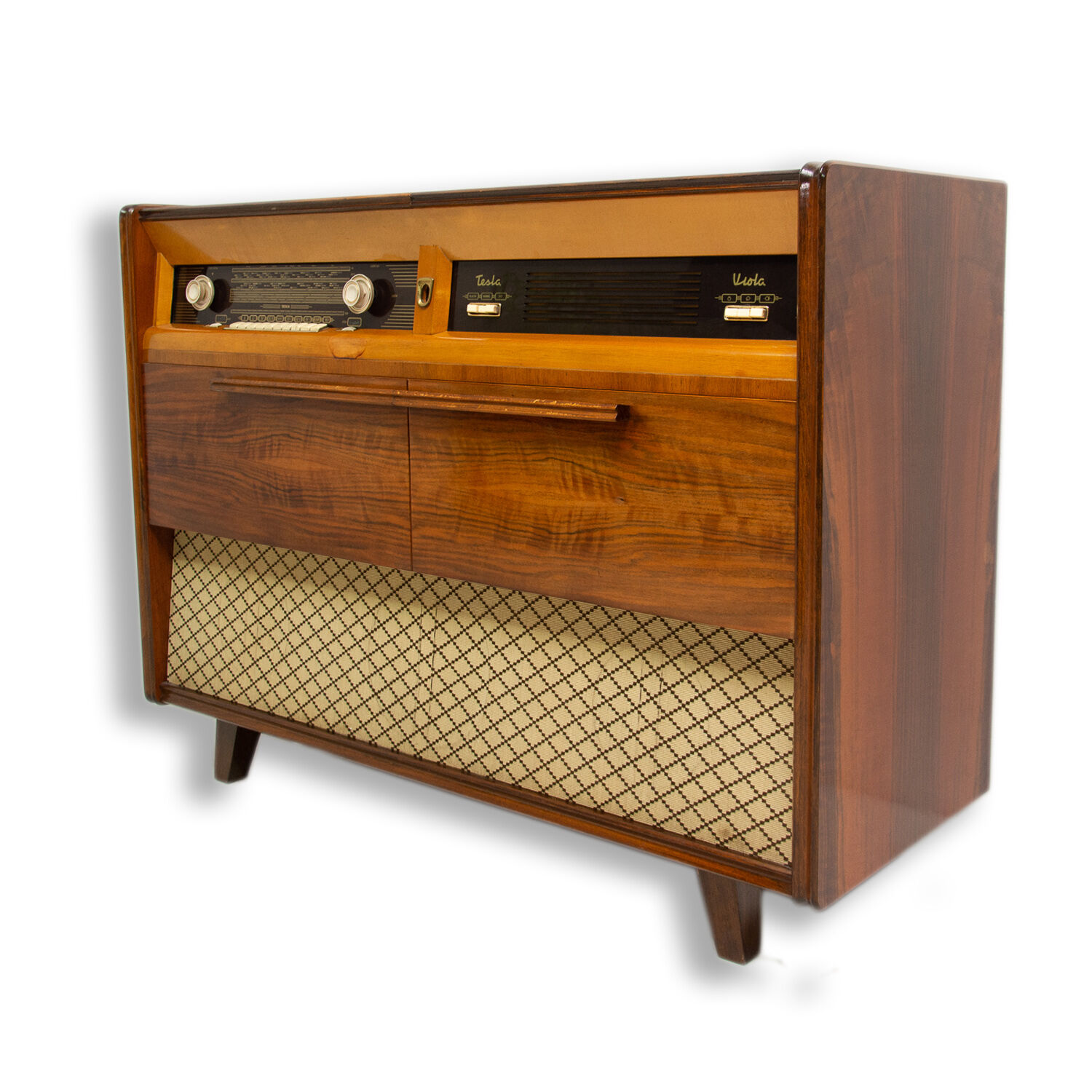 Record player and radio Tesla, Czechoslovakia, 1950