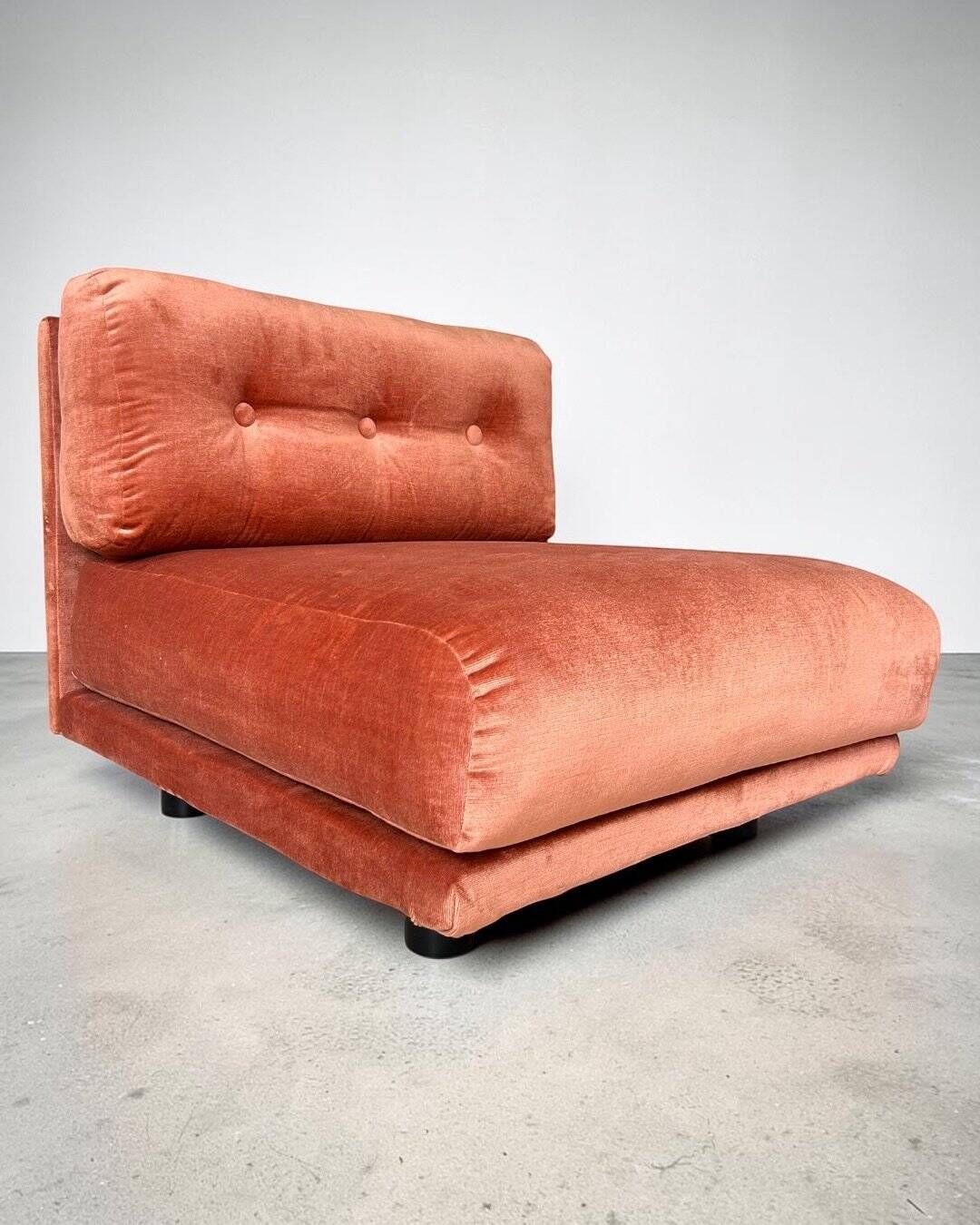Canapé modulaire Salpol en velours Dralon (Bayer), Italie 1970