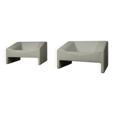Paire de fauteuils en cuir Malmö par Patricia Urquiola pour Moroso, 2002