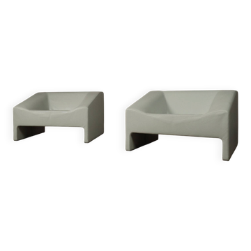 Pair of Malmö leather armchairs by Patricia Urquiola for Moroso, 2002