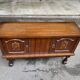 Basque Spanish wooden display cabinet buffet with 2 glass panels
