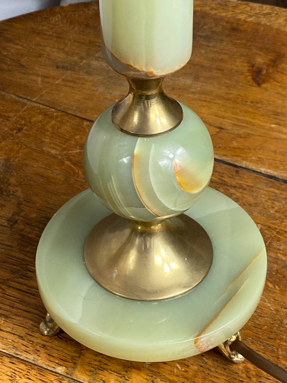 Onyx and brass lamp