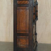 Victorian Wellington chest in figured elm by R Crosby & Son with 160 seal impressions.