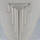 Vintage Ikea table lamp in white ceramic, Memphis style with black and white lampshade.