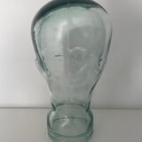 Mannequin head with glass hat