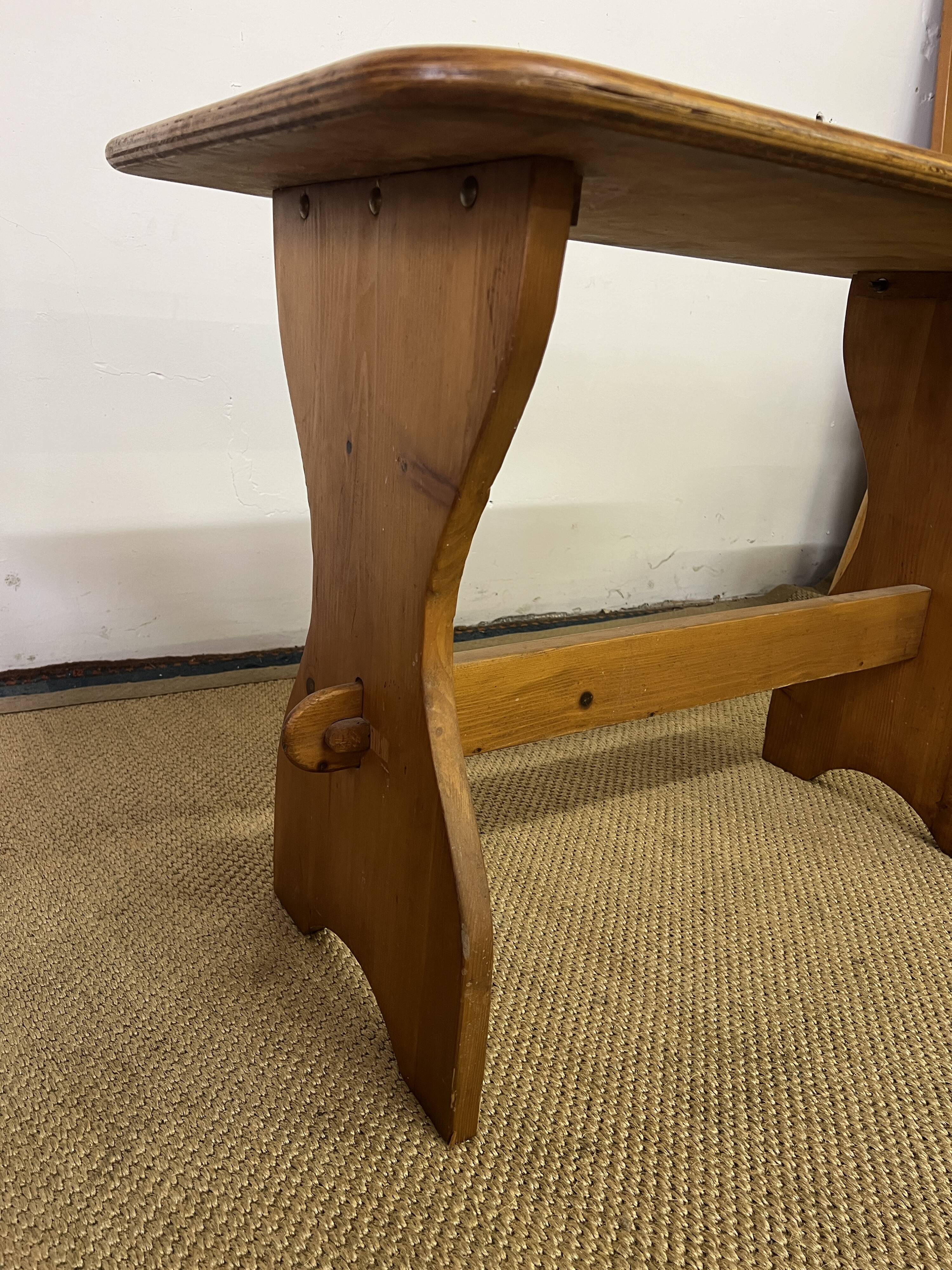 Vintage wooden table and 4 chairs set