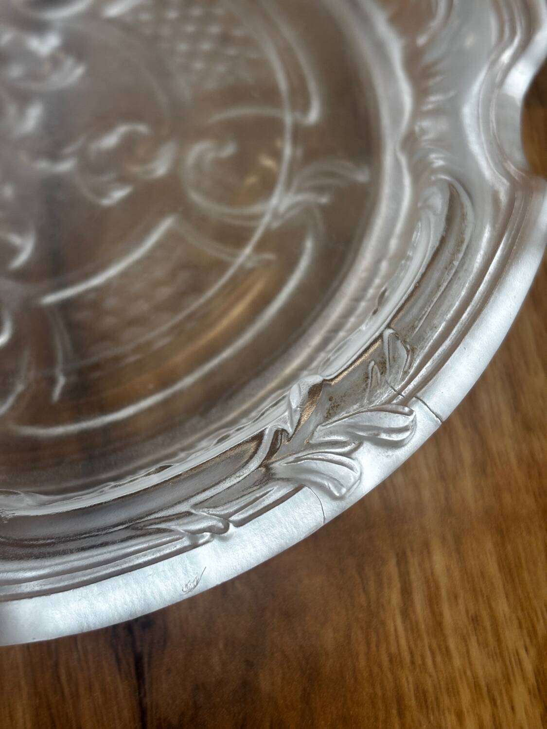 Old bottle bottom or glass moulded pocket tray