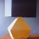 Vintage 50s cracked ceramic lamp