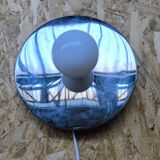 1980 chrome metal wall light