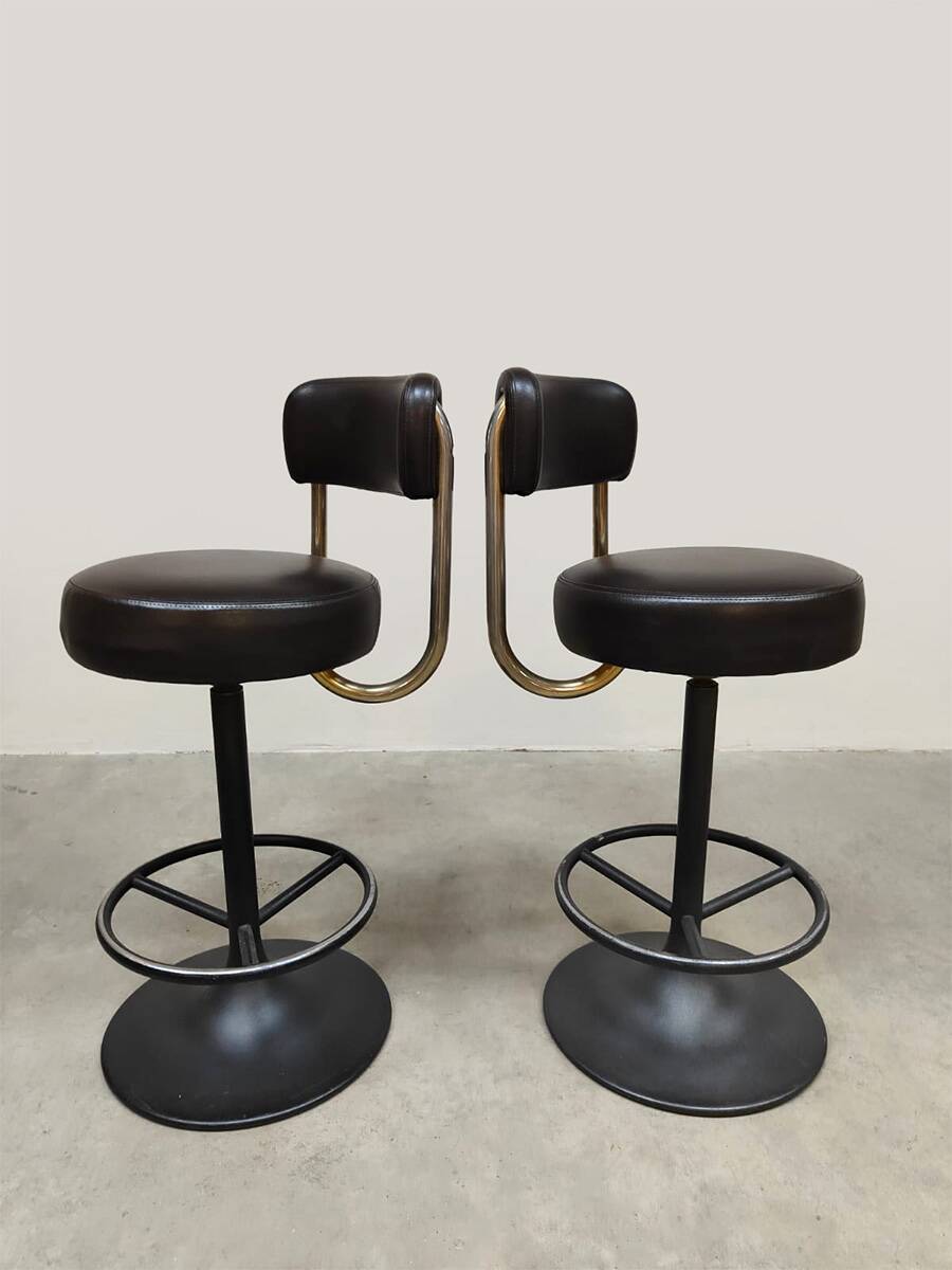 Swedish vintage design bar stools Borje Johanson