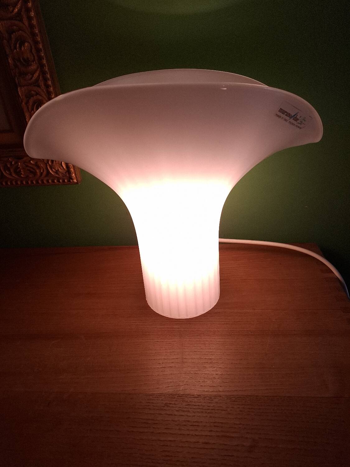 Lampe années 80'S en verre soufflé Murano