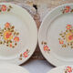 Floral plates sandstone St Amand Bergen