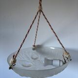 Sabino art deco basin ceiling light signed 1930 France