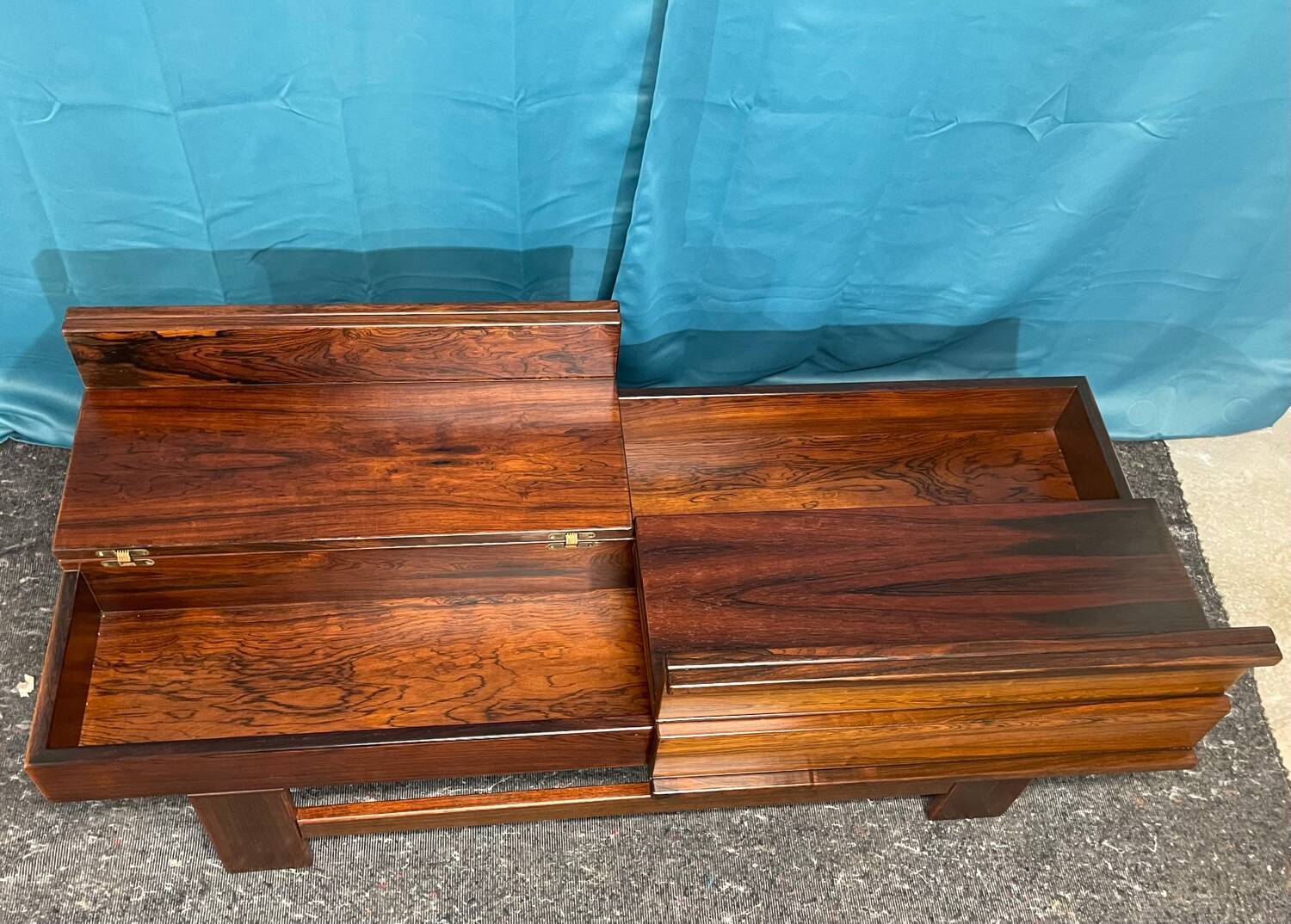 Michelucci Giovanni coffee table, Italian design, rosewood