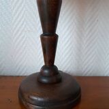 Art Deco wooden lamp and couture lampshade