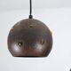 Lampe suspendue brutaliste globulaire en cuivre / verre par Peill & Putzler