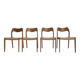 Lot de 4 chaises vintage Møller modèle 71