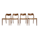 Set of 4 vintage Møller model 71 chairs