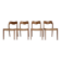 Lot de 4 chaises vintage Møller modèle 71