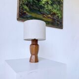 Brutalist walnut table lamp 1950