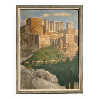 Peinture l’acropole d’Athènes 1934