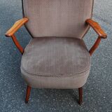 Cocktail armchair with armrests