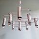 Chromed metal chandelier, design Gaetano Sciolari, 70s