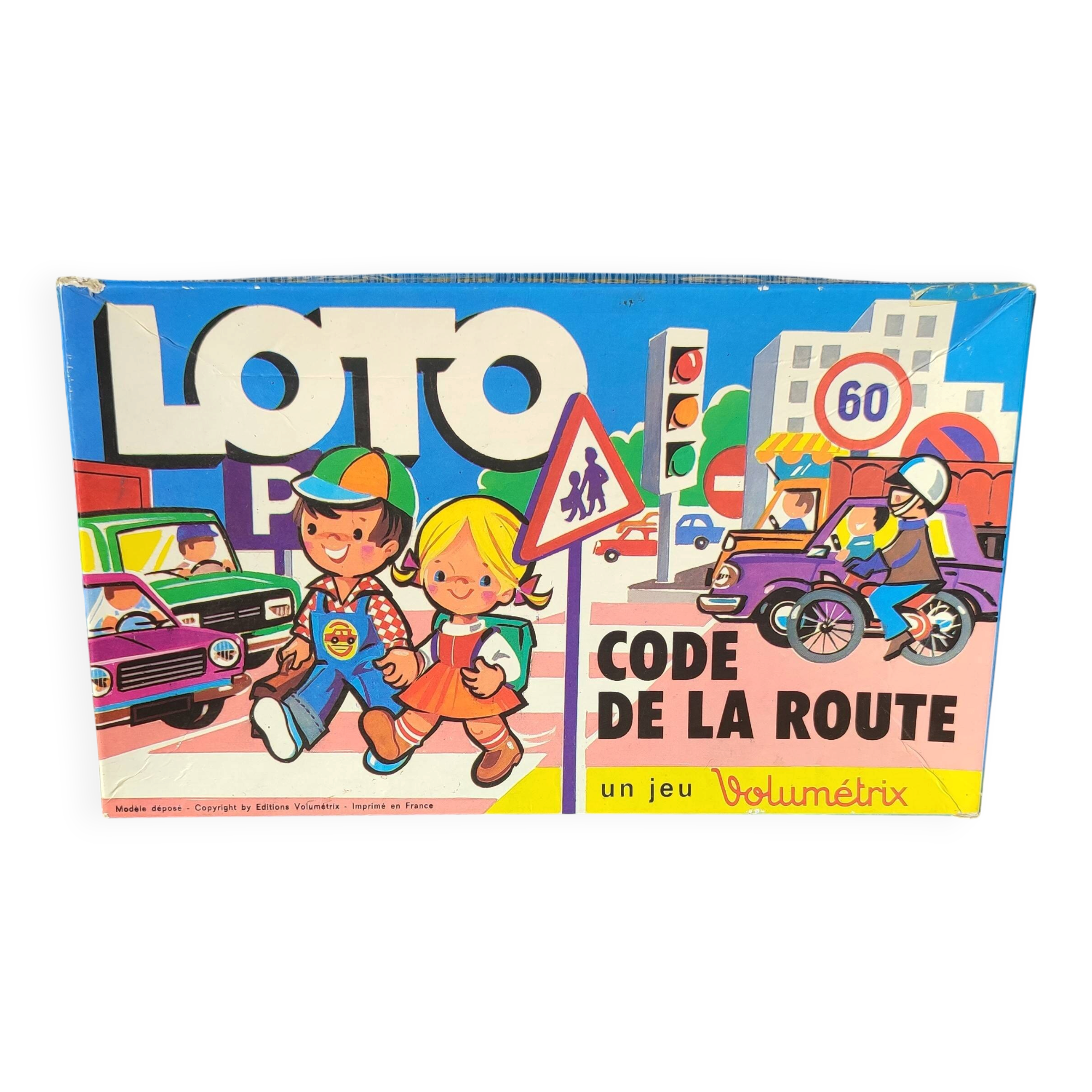 Jeu Vintage Loto Code de la Route Volumétrix Années 60