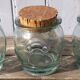 3 Thick glass jars