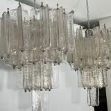 Pair of Murano glass chandeliers by Toni Zuccheri for Venini